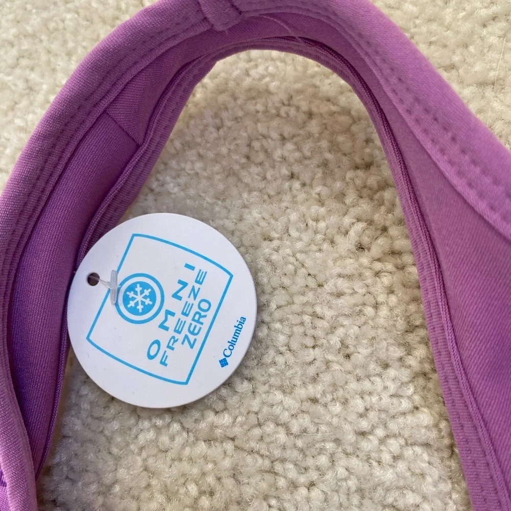 NWT, COLUMBIA, purple dot, sports bra, M - Picture 3 of 6